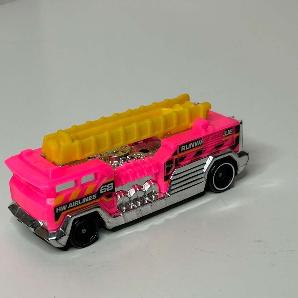 Hot Wheels 5 Alarm Pink Fire Truck Diecast Car HW Rescue
